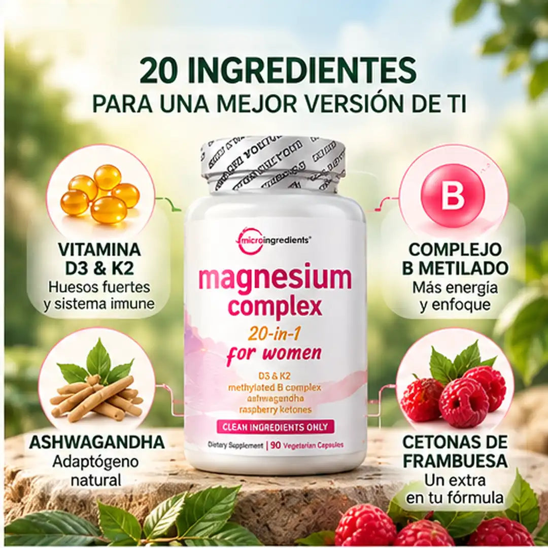 Multimagnesio 20 En 1 Para Un Descanso Reparador & Un Mejor Metabolismo.